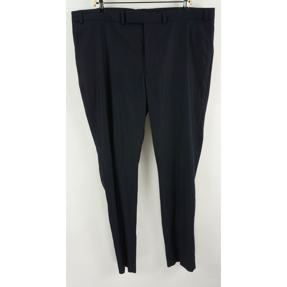 New Kenneth Cole Techni-Cole Men's 42 x 33 Navy Blue Micro Check Suit Pants